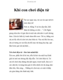 Khi con chơi điện tử