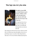 Tác hại của trẻ yêu sớm