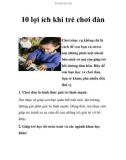 10 lợi ích khi trẻ chơi đàn