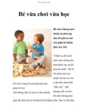 Bé vừa chơi vừa học