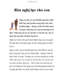 Rèn nghị lực cho con