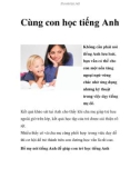 Cùng con học tiếng Anh