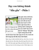 Dạy con không thành đầu gấu - Phần 1