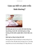 Làm sao biết trẻ phát triển bình thường?