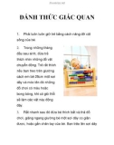 ĐÁNH THỨC GIÁC QUAN