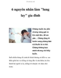 6 nguyên nhân làm lung lay gia đình