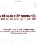 VẤN ĐỀ GIAO TIẾP TRONG NỘI BỘ