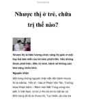 Nhược thị ở trẻ, chữa trị thế nào?