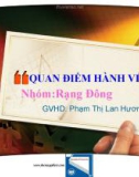 CÁC QUAN ĐIỂM QUẢN TRỊ HÀNH VI