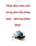 Nhận diện tính cách trong giao tiếp hàng ngày