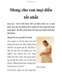 Mong cho con mọi điều tốt nhất