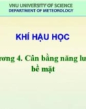 Bài giảng Khí hậu học: Chương 4 – ĐH KHTN Hà Nội