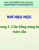 Bài giảng Khí hậu học: Chương 2 – ĐH KHTN Hà Nội