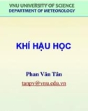 Bài giảng Khí hậu học: Chương 1 – ĐH KHTN Hà Nội