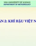 Bài giảng Khí hậu học và Khí hậu Việt Nam (Phần 2: Khí hậu Việt Nam) – ĐH KHTN Hà Nội