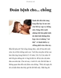 Đoán bệnh cho... chồng