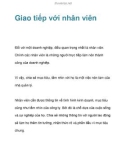 Giao tiếp với nhân viên