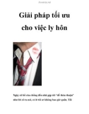 Giải pháp tối ưu cho việc ly hôn