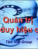 Quản trị tư duy hiệu quả