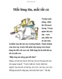 Mất lòng tin, mất tất cả