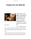 Giọng nói của đàn bà