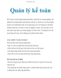 Quản lý kế toán