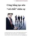 Công bằng tạo nên cái chất nhân sự