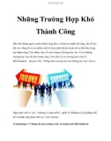 Những Trường Hợp Khó Thành Công