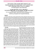 Ứng dụng công nghệ viễn thám và GIS thành lập bản đồ thảm thực vật và bước đầu ước tính khả năng tích tụ carbon ở Vườn quốc gia Yok Don