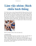 Làm việc nhóm: Bách chiến bách thắng