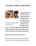 Con bạn có thật sự hạnh phúc?