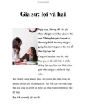 Gia sư: lợi và hại