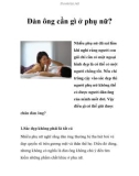 Đàn ông cần gì ở phụ nữ?