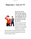 Hoàn hảo = Tan vỡ