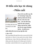 10 điều nên học từ chàng - Phần cuối