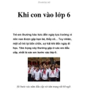 Khi con vào lớp 6