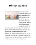 Để vuột tay nhau