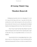 40 Gương Thành Công - Theodore Roosevelt