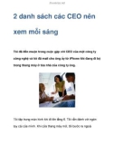 2 danh sách các CEO nên xem mỗi sáng