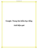 Google: Trang tìm kiếm học tiếng Anh hiệu quả