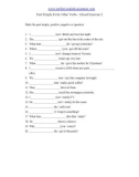 Past Simple Form Other Verbs - Mixed Exercise 2