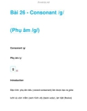 Bài 26 - Consonant /g/