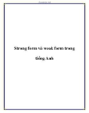 Tài liệu Strong form và weak form trong tiếng Anh