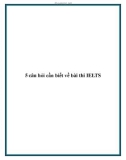 5 câu hỏi cần biết về bài thi IELTS.