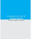 Developing skills for the toefl ibt transcript part 1