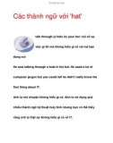 Các thành ngữ với 'hat'