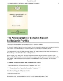 The Autobiography of Benjamin Frankli