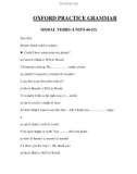 OXFORD PRACTICE GRAMMAR MODAL VERBS