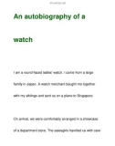 An autobiography of awatch