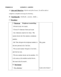 Giáo án Anh văn lớp 8 - Unit 2 - PERIOD 10 - LESSON 3 : LISTEN